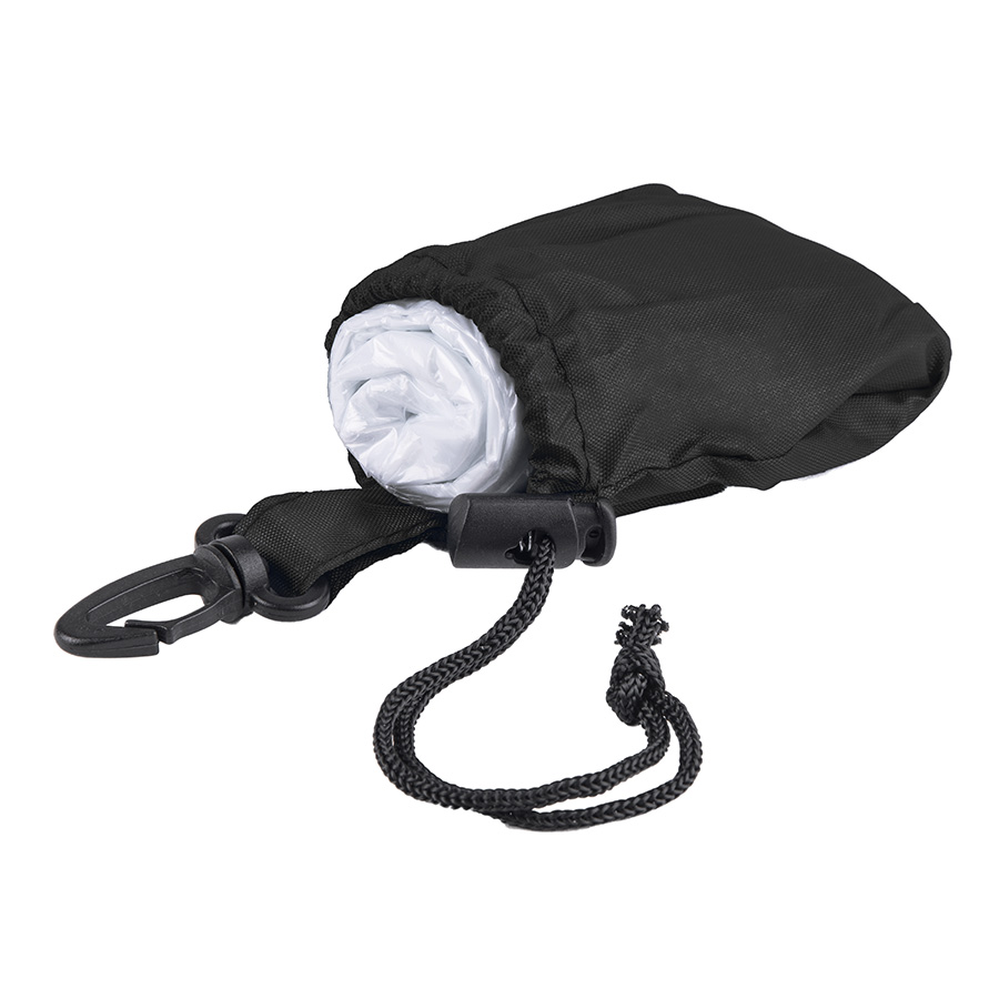 Дождевик DOMIN в чехле, черный, 9х11х5см, черный, полиэтилен, полиэстер