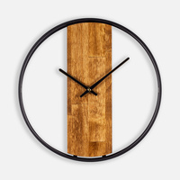 Часы Woodix, черные с коричневым